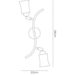 Luminosa Lighting Luminosa Toscano Wall Lamp 2 Light G9 White/french Gold - thumbnail 3