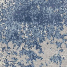 Blue Ivory Modern Abstract Rug Easy To Clean Living Room Bedroom And Dining Room-66 X 229Cm (Runner) - thumbnail 4