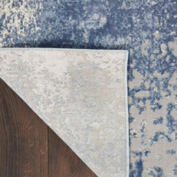 Blue Ivory Modern Abstract Rug Easy To Clean Living Room Bedroom And Dining Room-66 X 229Cm (Runner) - thumbnail 6