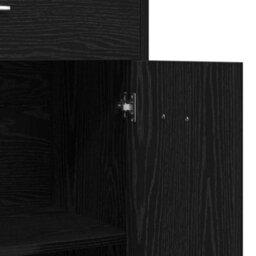 Berkfield Black Oak Bathroom Cabinet 60X33X80 Cm Made Of Engineered Wood - thumbnail 9