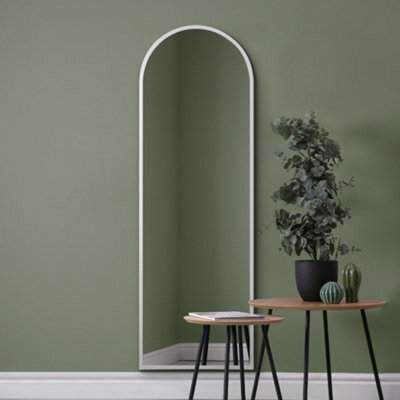 Mirroroutlet The Arcus White Framed Arched Wall Mirror 180Cm X 60Cm - image 1