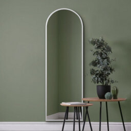 Mirroroutlet The Arcus White Framed Arched Wall Mirror 180Cm X 60Cm - thumbnail 1