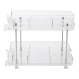 Living And Home Livingandhome 2 Tier Skincare Organizer Desk Organiser For Makeup Cosmetic Perfume - thumbnail 4