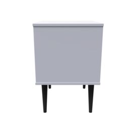 Hong Kong Ready Assembled Matt Grey No Effect 2 Drawer Bedside Chest (H)505mm (W)395mm (D)415mm - thumbnail 6