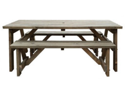Arbor Garden Solutions Victoria Space Saving Picnic Table Benches Set (4Ft, Rustic Brown) - thumbnail 5