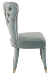 Orsina Blue Velvet Feature Chair,button Tufted Armchair With Gold-Tipped Legs,mahogany Lounge Chair,accent Chair - thumbnail 5
