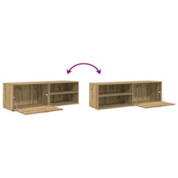Berkfield Tv Cabinet Artisan Oak 120X34X37 Cm Engineered Wood - thumbnail 8