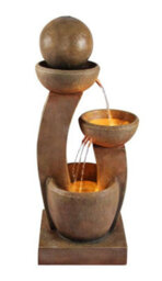 Primrose Friendship Stone Effect Water Feature Fountain With Led Lights H109Cm - thumbnail 4