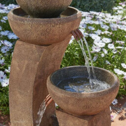 Primrose Friendship Stone Effect Water Feature Fountain With Led Lights H109Cm - thumbnail 3
