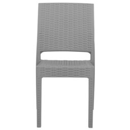 Beliani Garden Dining Set Grey, Square Table 80 X 80 Cm With 4 Stackable Chairs For Balconies - thumbnail 9