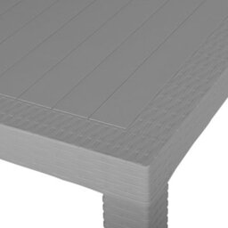 Beliani Garden Dining Set Grey, Square Table 80 X 80 Cm With 4 Stackable Chairs For Balconies - thumbnail 4
