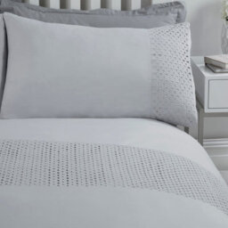 Smart Living Luxury Super Soft Stylish Lace Panel Duvet Cover With Pillowcases - thumbnail 2