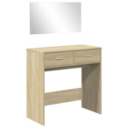 Berkfield Dressing Table With Mirror Sonoma Oak 80X39X80 Cm - thumbnail 2