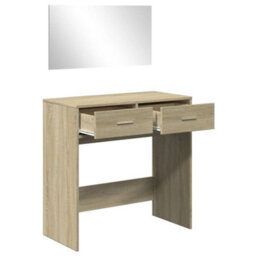 Berkfield Dressing Table With Mirror Sonoma Oak 80X39X80 Cm - thumbnail 4