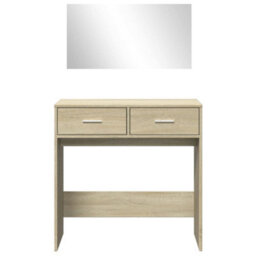 Berkfield Dressing Table With Mirror Sonoma Oak 80X39X80 Cm - thumbnail 5