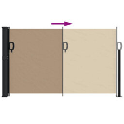 Walplus Retractable Side Awning Garden Sun Shade Canopy Gazebo For Back Door, Porch, Patio Taupe 120X600 Cm - thumbnail 5