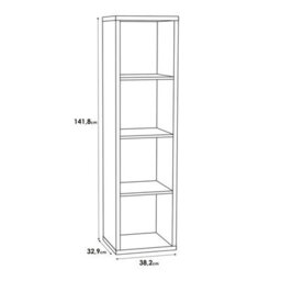 Furniture To Go Mauro 3 Shelves Storage Unit In Sonoma Oak - thumbnail 7