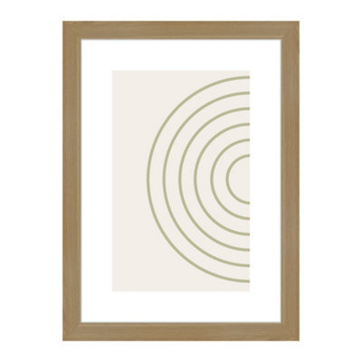 Accent By Nielsen Velino Oak Picture Frame A4, 21X29.7Cm - With Glass Front And Abstract Poster Print - image 1
