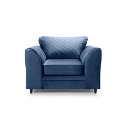 Abakus Direct Chicago Velvet Armchair In Silver Blue