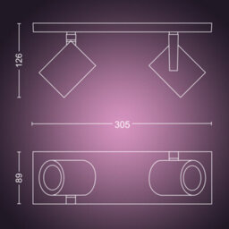 Philips Hue Fugato White And Colour Ambiance Double Spotlight - thumbnail 9