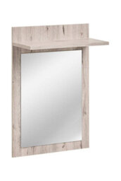 Arte Gustavo Ii Hallway Set In Oak Wellington & White Gloss - Complete Entryway Bench, Cabinet, Mirror & Hanger Station - thumbnail 3
