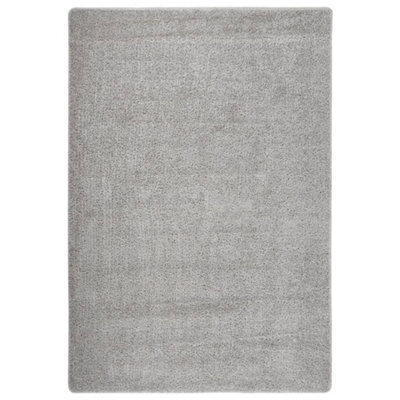 Berkfield Shaggy Rug Light Grey 120X170 Cm Anti Slip
