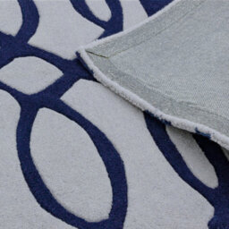 Blue Wool Handmade Luxurious Modern Easy To Clean Abstract Dining Room Bedroom And Living Room-200Cm X 300Cm - thumbnail 5