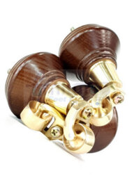 L&F 4X Solid Wood Furniture Legs 120mm High Replacement Castor Feet Chairs Sofas Footstools M8 Cwc707 Antique Brown - thumbnail 3