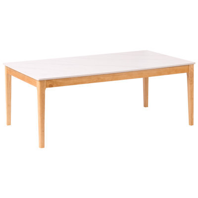 Beliani Coffee Table Bonney White Marble - image 1