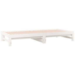 Berkfield Pull-Out Day Bed White 2X(90X200) Cm Solid Wood Pine - thumbnail 9