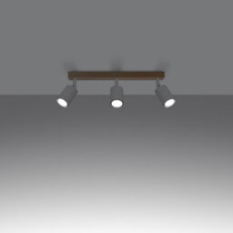 Sollux Lighting Verdo Steel/wood White/wood 3 Lights Modern Ceiling Light - thumbnail 3