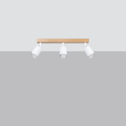 Sollux Lighting Verdo Steel/wood White/wood 3 Lights Modern Ceiling Light - thumbnail 2