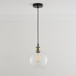 K Living Antonio 1 Light Hanging Clear Glass Ceiling Pendant With Filament Bulb - thumbnail 2