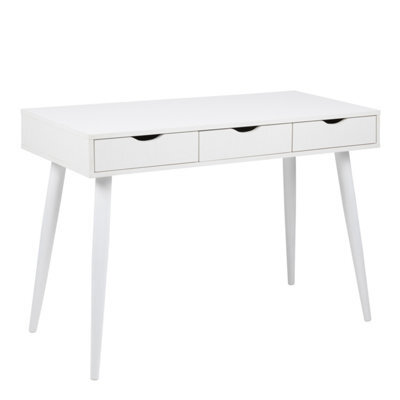 Furniture To Go Neptun 3 Drawer Office Desk In White - image 1