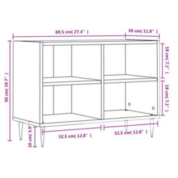 Walplus Tv Cabinet Concrete Grey 69.5X30X50 Cm Engineered Wood - thumbnail 9