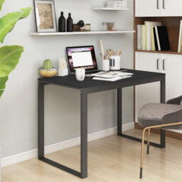 Berkfield Computer Desk Black 110X60X73 Cm Engineered Wood - thumbnail 1