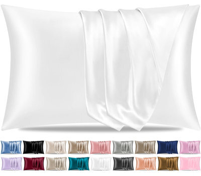 Lazzaro Satin Silk Pillowcases For Hair And Skin Pillow Cases 2 Pack With Envelope Closure - image 1