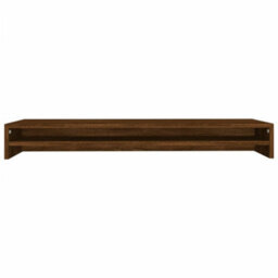 Berkfield Monitor Stand Brown Oak 100X24X13 Cm Engineered Wood - thumbnail 4