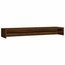 Berkfield Monitor Stand Brown Oak 100X24X13 Cm Engineered Wood - thumbnail 2