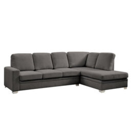 Home Detail Alana Right-Hand Facing Corner Sofa With Footstool, Dark Grey Linen - thumbnail 4