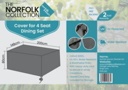 Norfolk Leisure 4 Seater Dining Cover  L200Cm X W148Cm X H80Cm - thumbnail 2