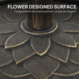 Outsunny 12Kg Resin Garden Parasol Base Sun Umbrella Base, Bronze Tone - thumbnail 6