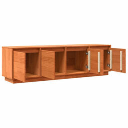 Berkfield Modern Tv Cabinet Brown 156 X 37 X 45 Cm Solid Pine Wood - thumbnail 5