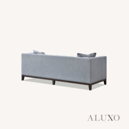 Aluxo Cooper Modern Boucle 3 Seater Sofa Dolphin Grey Medium Firm Deep Cushion - thumbnail 8