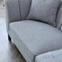 Aluxo Cooper Modern Boucle 3 Seater Sofa Dolphin Grey Medium Firm Deep Cushion - thumbnail 3