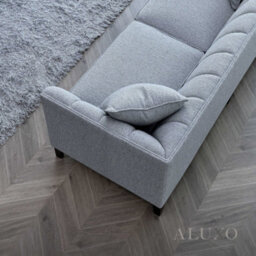 Aluxo Cooper Modern Boucle 3 Seater Sofa Dolphin Grey Medium Firm Deep Cushion - thumbnail 2