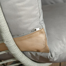 Outsunny Hanging Swing Chair W/ Thick Cushion, Hanging Chair, Grey - thumbnail 8
