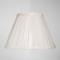Happy Homewares Traditional Classic Cream Faux Silk Pleated Inner Lined Lamp Shade - 8 - thumbnail 5