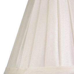 Happy Homewares Traditional Classic Cream Faux Silk Pleated Inner Lined Lamp Shade - 8 - thumbnail 4