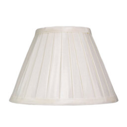 Happy Homewares Traditional Classic Cream Faux Silk Pleated Inner Lined Lamp Shade - 8